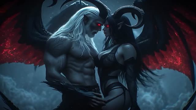 A Carnal Ritual Under the Scarlet Moon